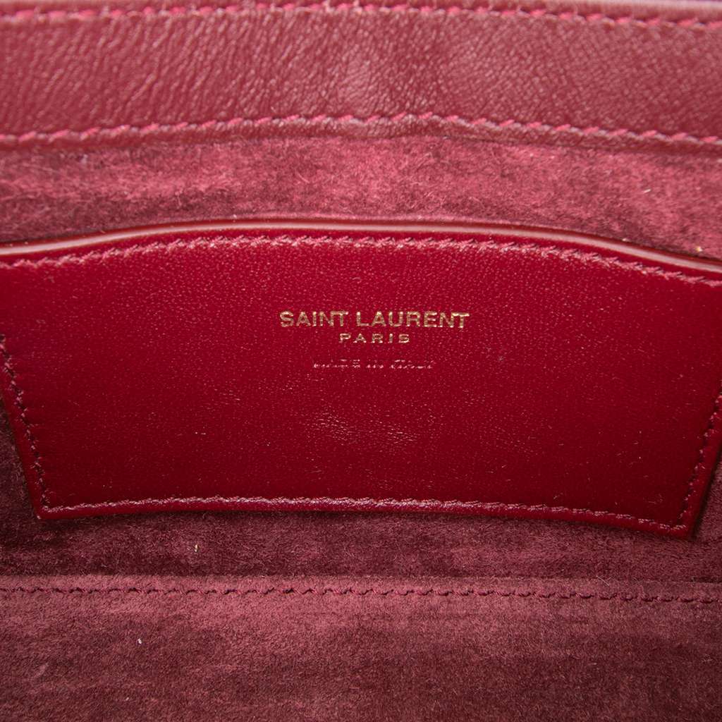 Saint Laurent Mini Patent Le 5 a 7 Red Leather Very good condition - Box View