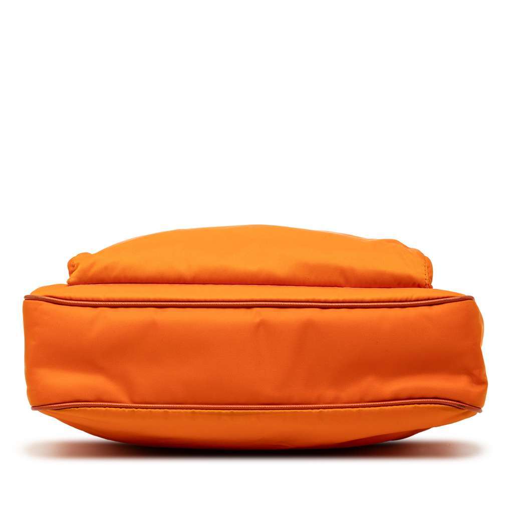 Prada Saffiano Trimmed Tessuto Logo Oro Satchel Orange Very good condition - Inside View