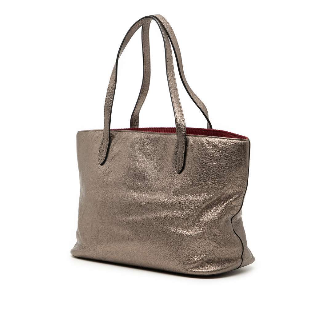 Loewe Metallic Leather Tote Brown Leather Very good condition - Back View