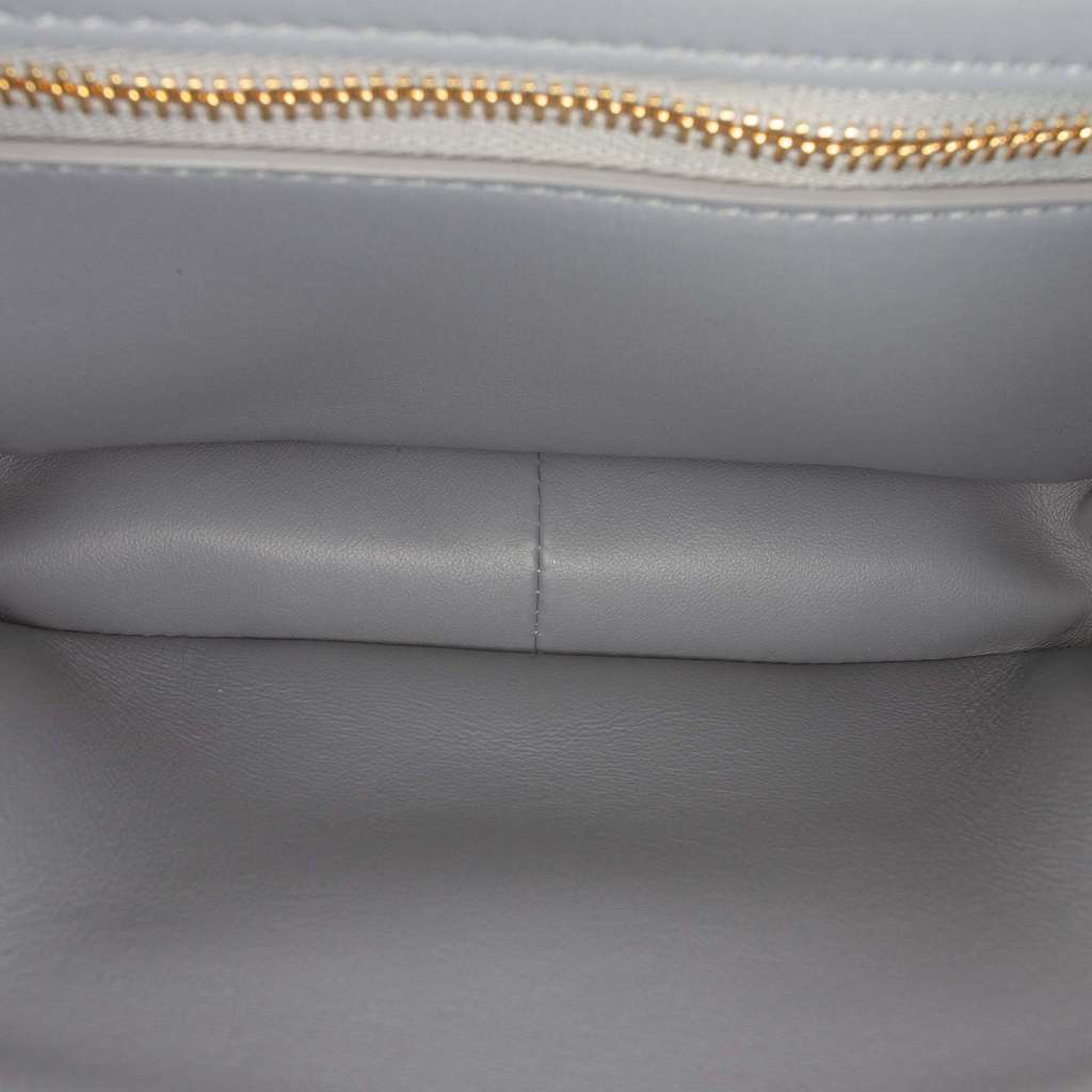 Celine Teen Shiny Calfskin Triomphe Crossbody Grey Leather Good condition - Model View