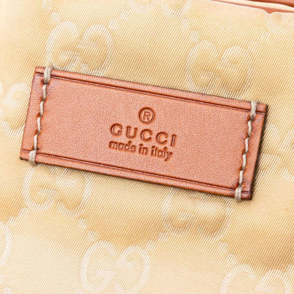 Gucci GG Nylon Web Travel Bag Brown Very good condition - Box View