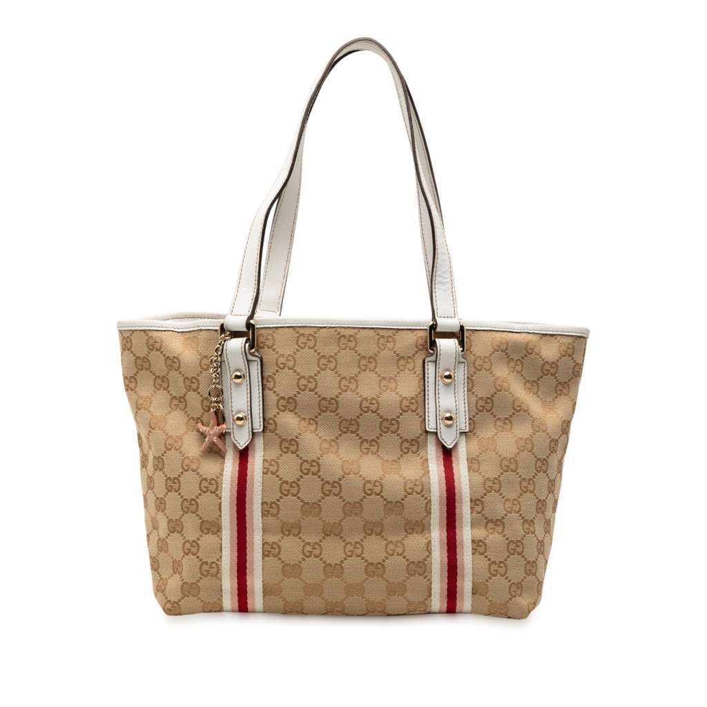 Gucci GG Canvas Jolicoeur Tote Brown Canvas Very good condition - Front View