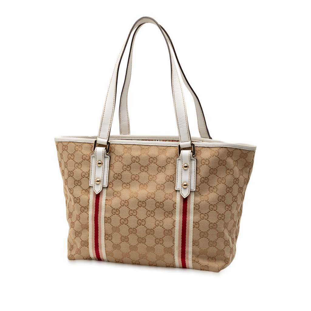 Gucci GG Canvas Jolicoeur Tote Brown Canvas Very good condition - Back View