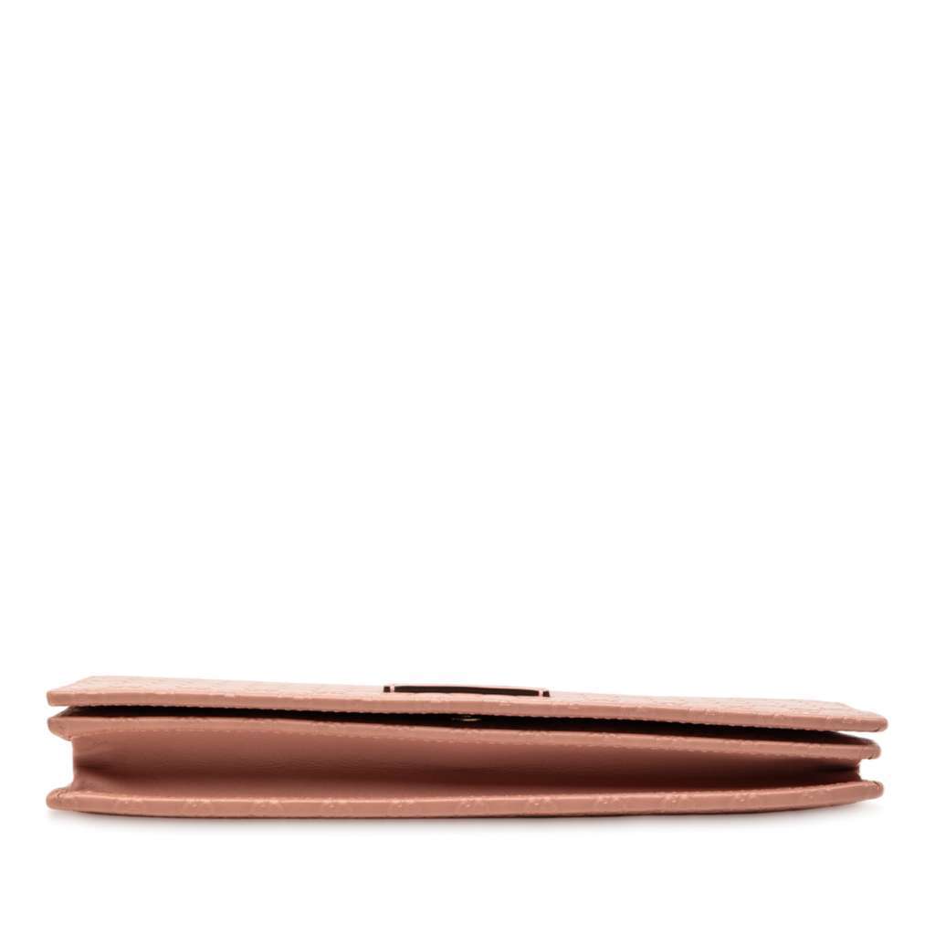 Gucci Microguccissima Wallet on Strap Pink Leather Very good condition - Inside View