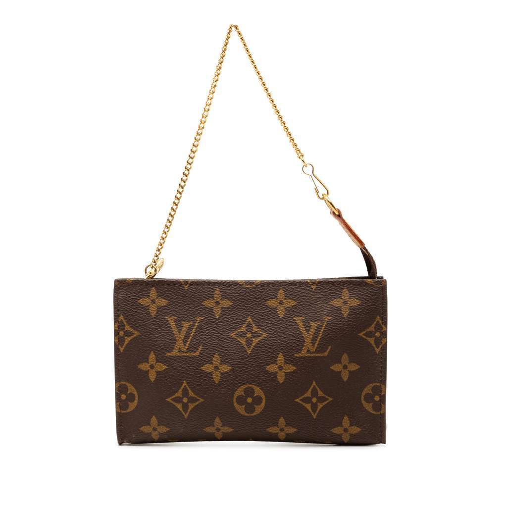 Louis Vuitton Monogram Bucket Pouch Brown Very good condition - Front View
