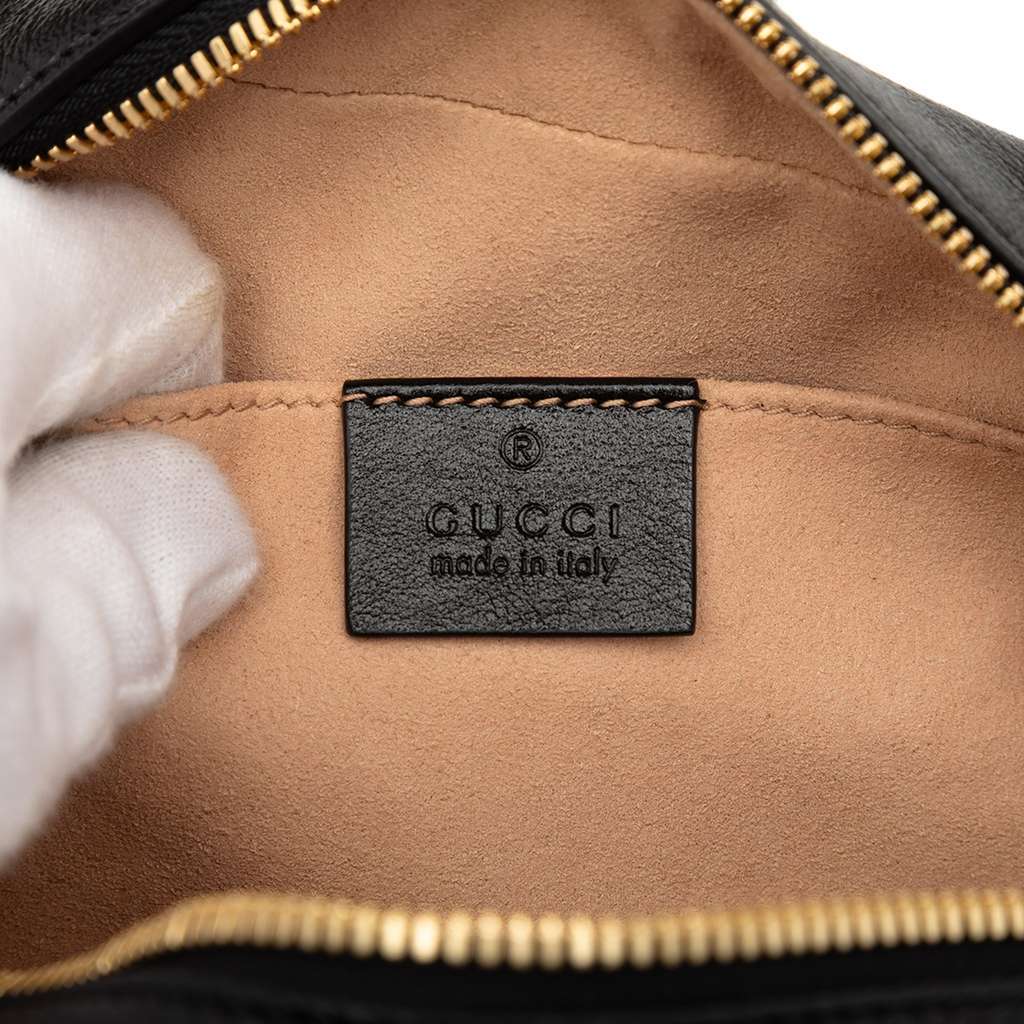 Gucci Small GG Marmont Matelasse GG Canvas and Leather Crossbody Brown Canvas Very good condition - Box View