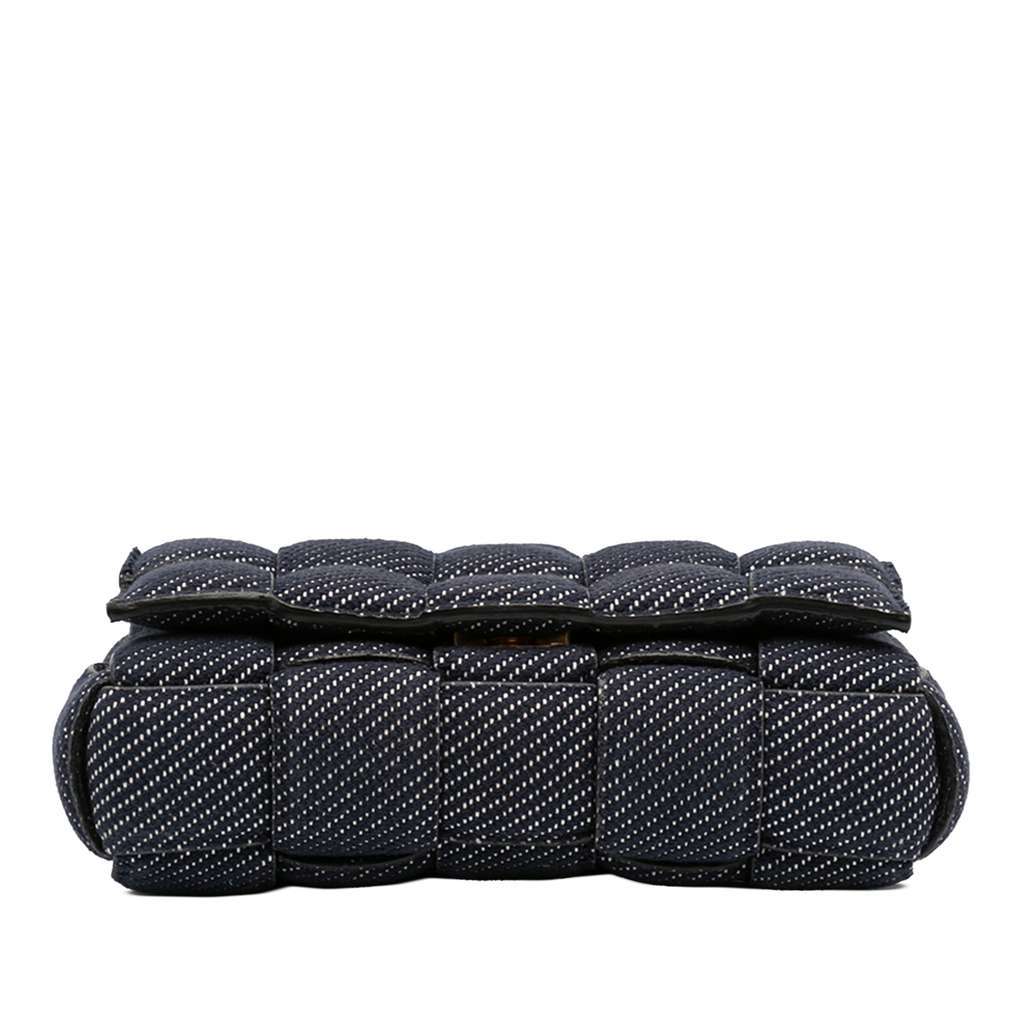 Bottega Veneta Denim Intrecciato Cassette Padded Crossbody Blue Denim Very good condition - Inside View