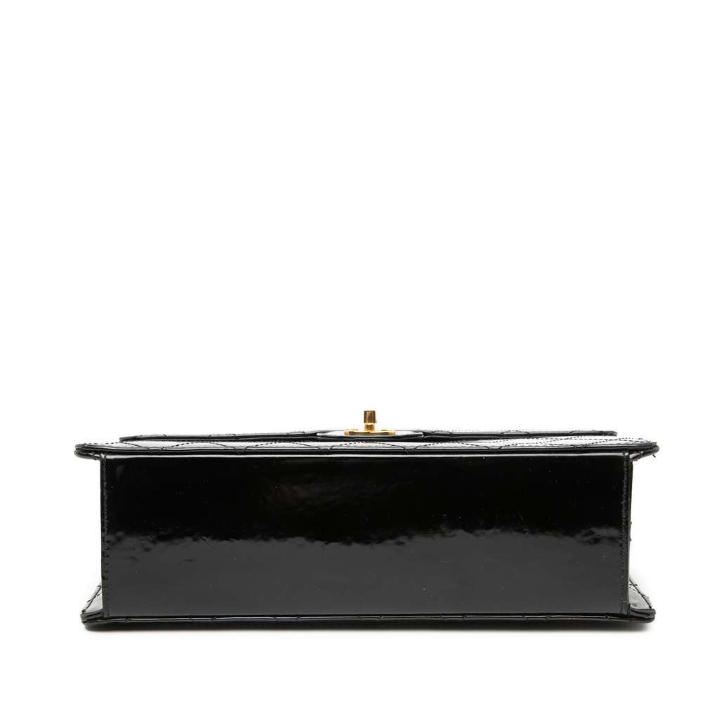 Chanel Jumbo Classic Patent Single Flap Black Leather Very good condition - Inside View