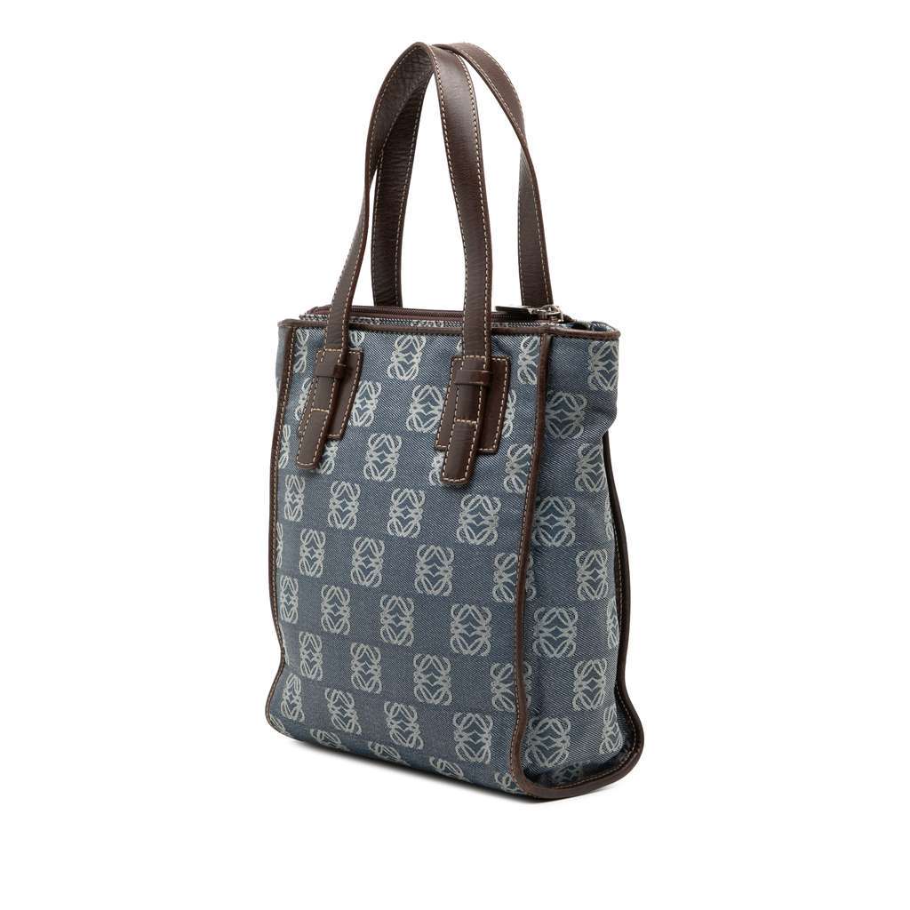 Loewe Anagram Denim Tote Blue Denim Very good condition - Back View