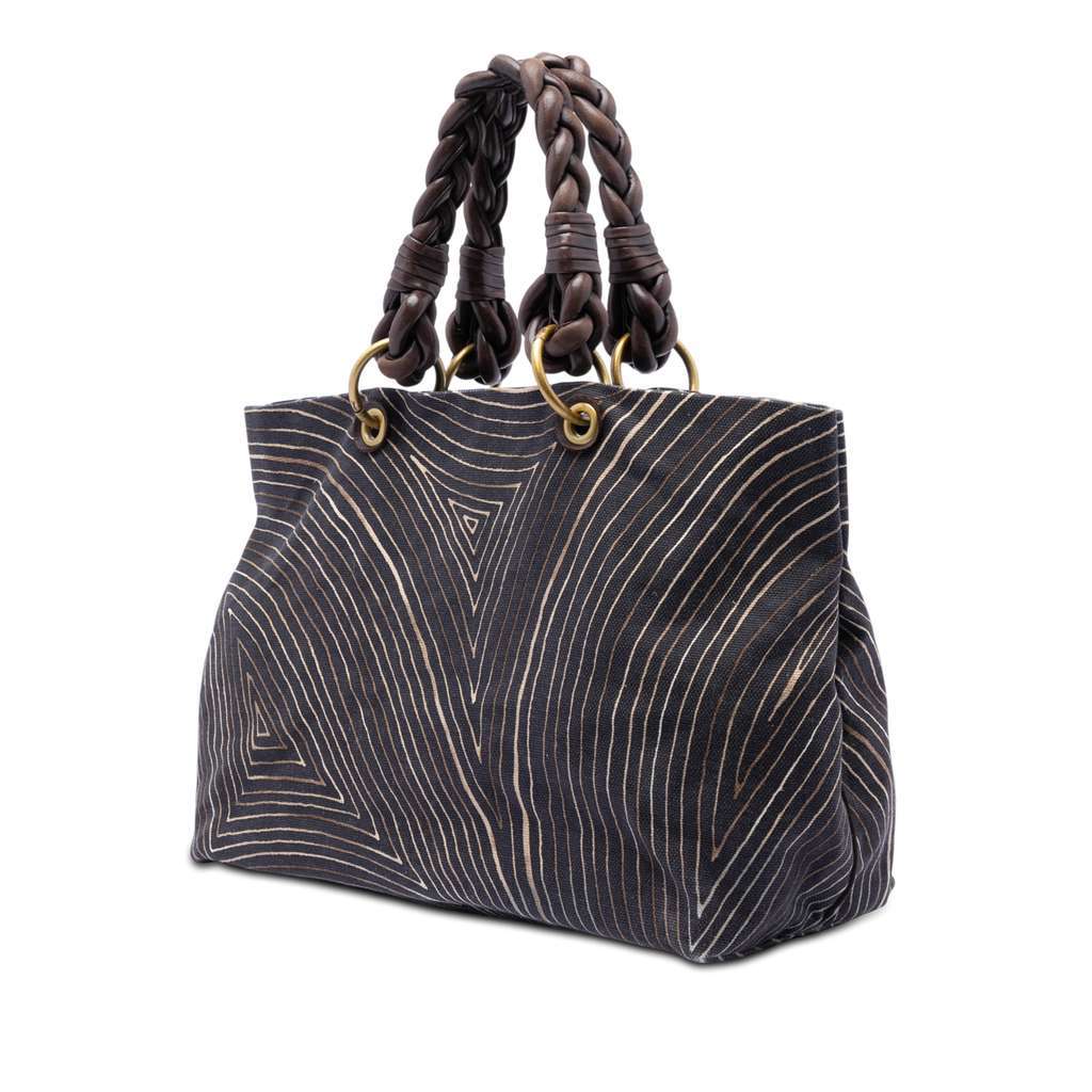 Bottega Veneta Printed Canvas Cabat Tote Brown Canvas Very good condition - Back View
