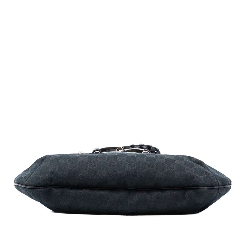 Gucci GG Canvas Horsebit Hobo Black Canvas Very good condition - Inside View