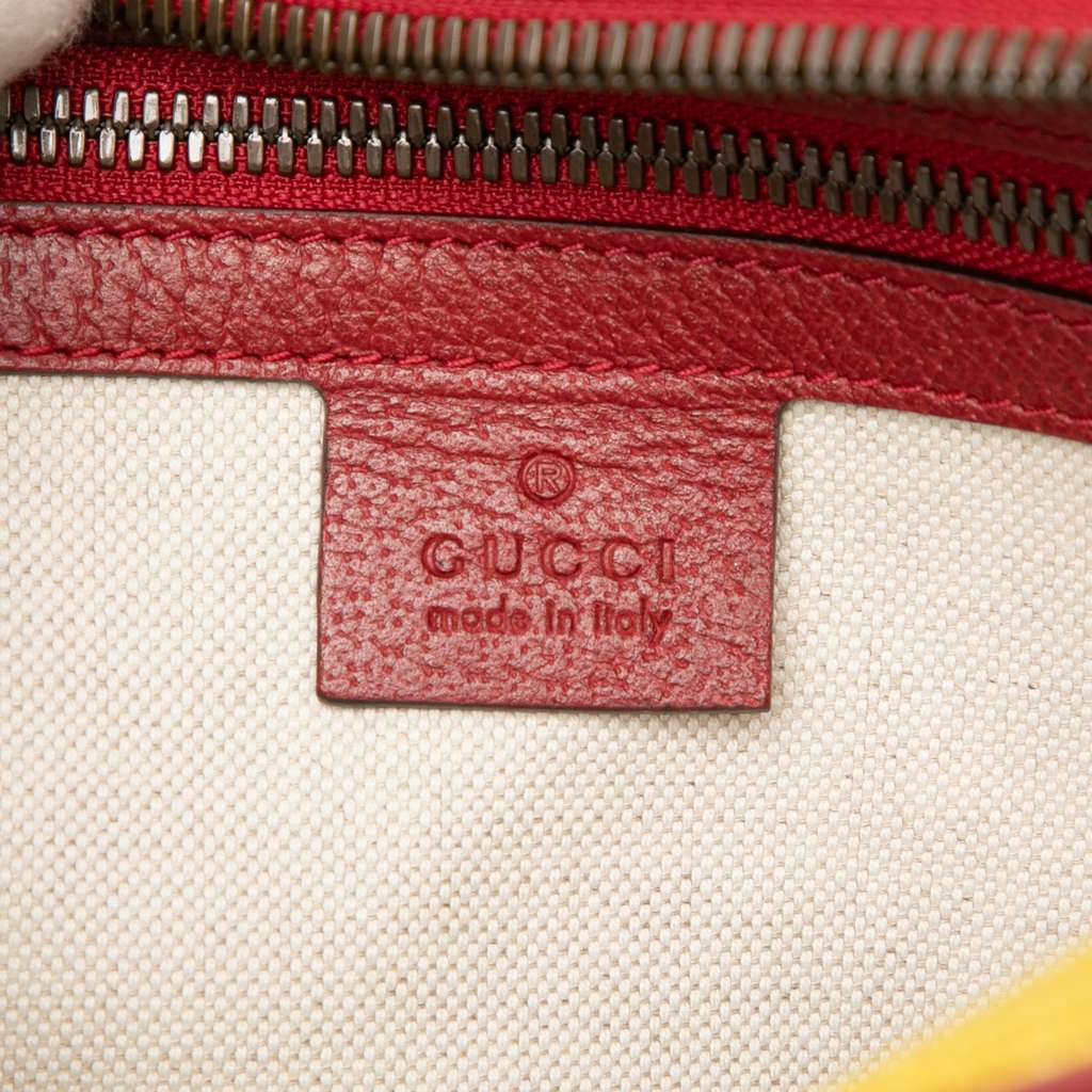Gucci Baiadera Canvas Stripe Belt Bag Red Canvas Very good condition - Box View