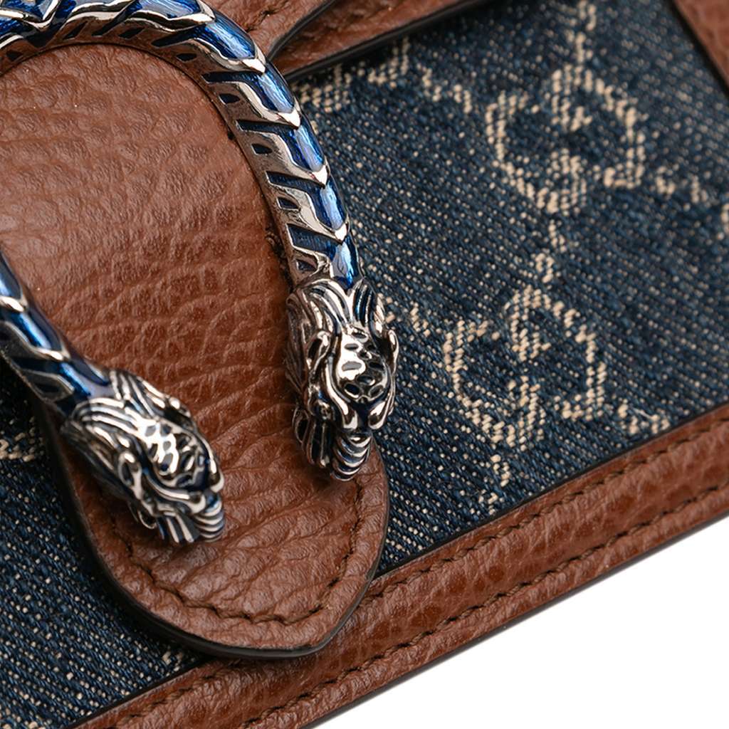 Gucci Mini GG Denim Dionysus Crossbody Blue Denim Very good condition - Box View