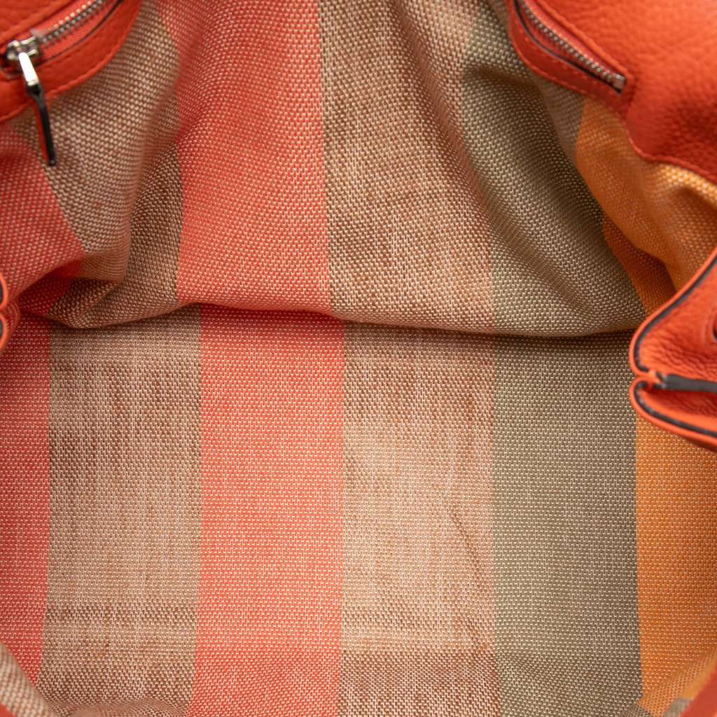 Gucci Large Leather Bamboo Daily Satchel Orange Leather Very good condition - Model View
