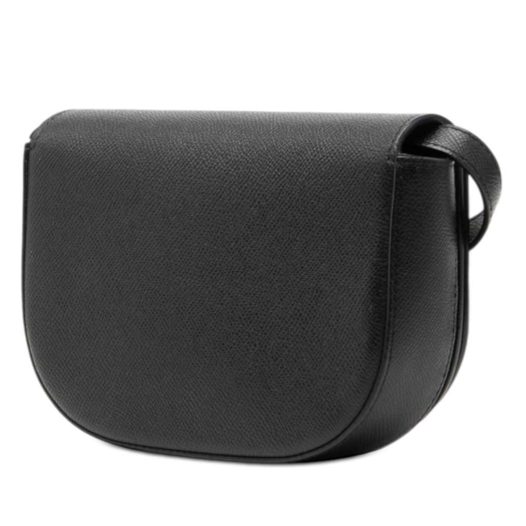 Balenciaga Grained Calfskin Logo Ville Day Crossbody XS Black Leather Very good condition - Back View