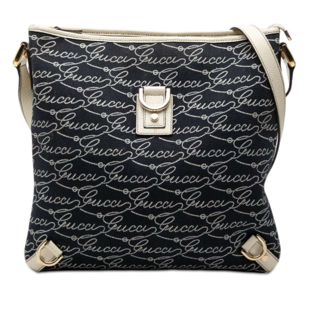 Gucci 85th Anniversary Denim Abbey D Ring Crossbody Blue Denim Very good condition - Front View