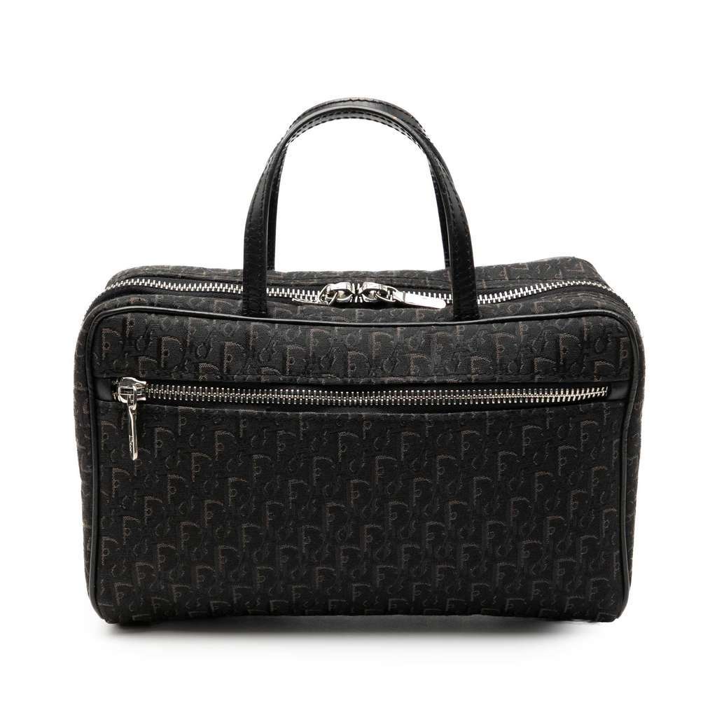 Dior Diorissimo Trotter Canvas Handbag Black Canvas Very good condition - Front View