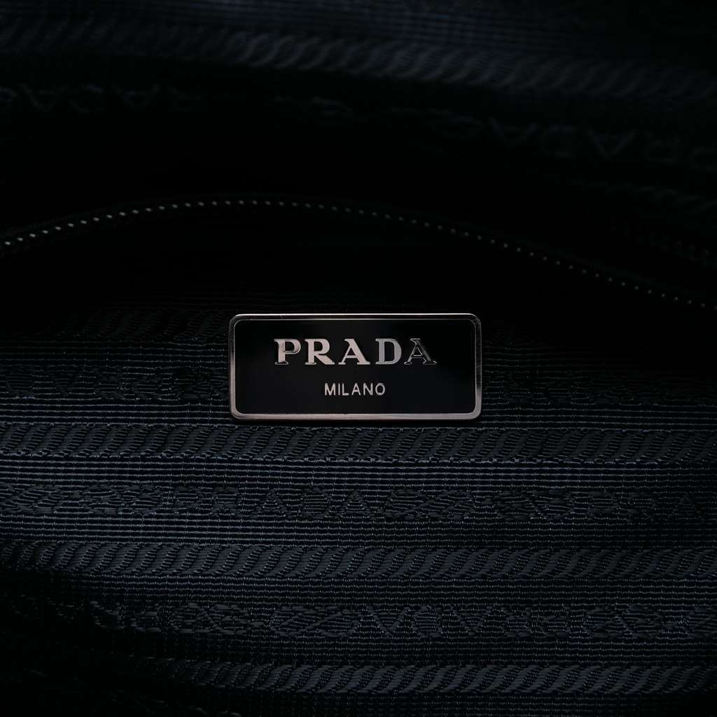Prada Tessuto Stampato Satchel Blue Very good condition - Box View
