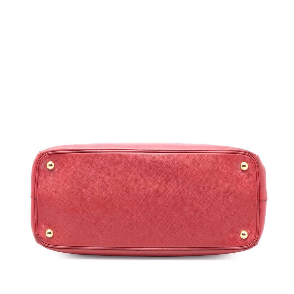 Prada Large Saffiano Lux Galleria Double Zip Satchel Red Leather Very good condition - Inside View