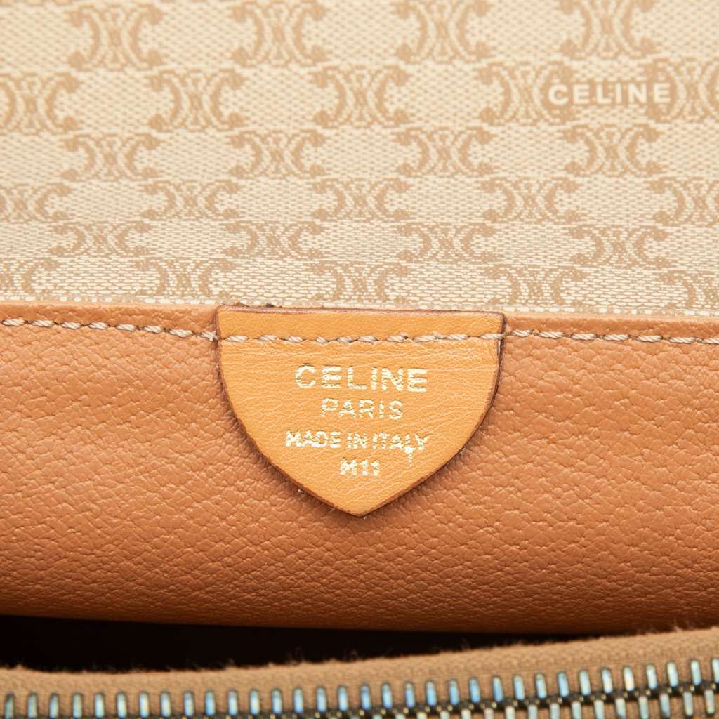 Celine Macadam Coated Canvas Crossbody Beige Very good condition - Box View