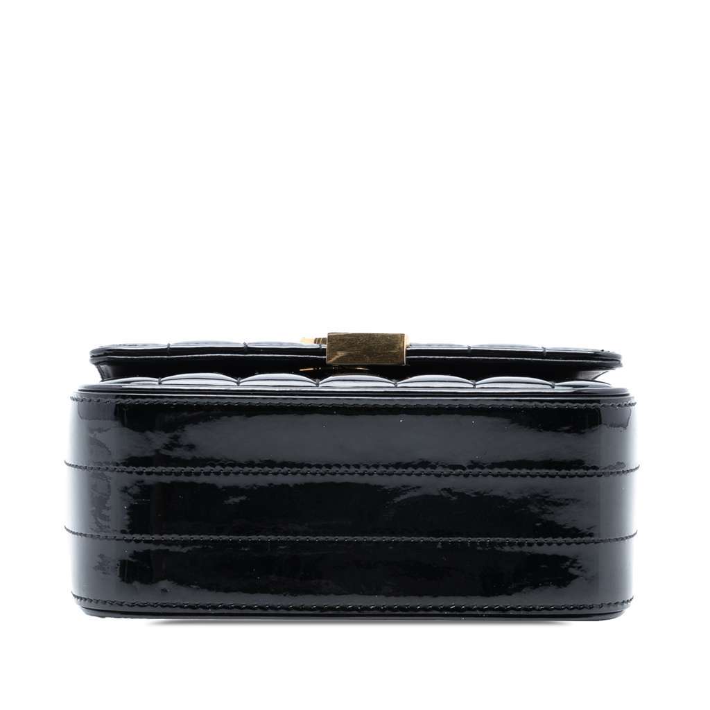Saint Laurent Small Patent Monogram Vicky Chain Bag Black Leather Very good condition - Inside View