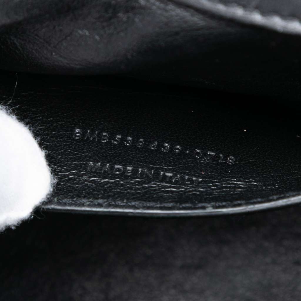 Saint Laurent Small Patent Monogram Vicky Chain Bag Black Leather Very good condition - Box View