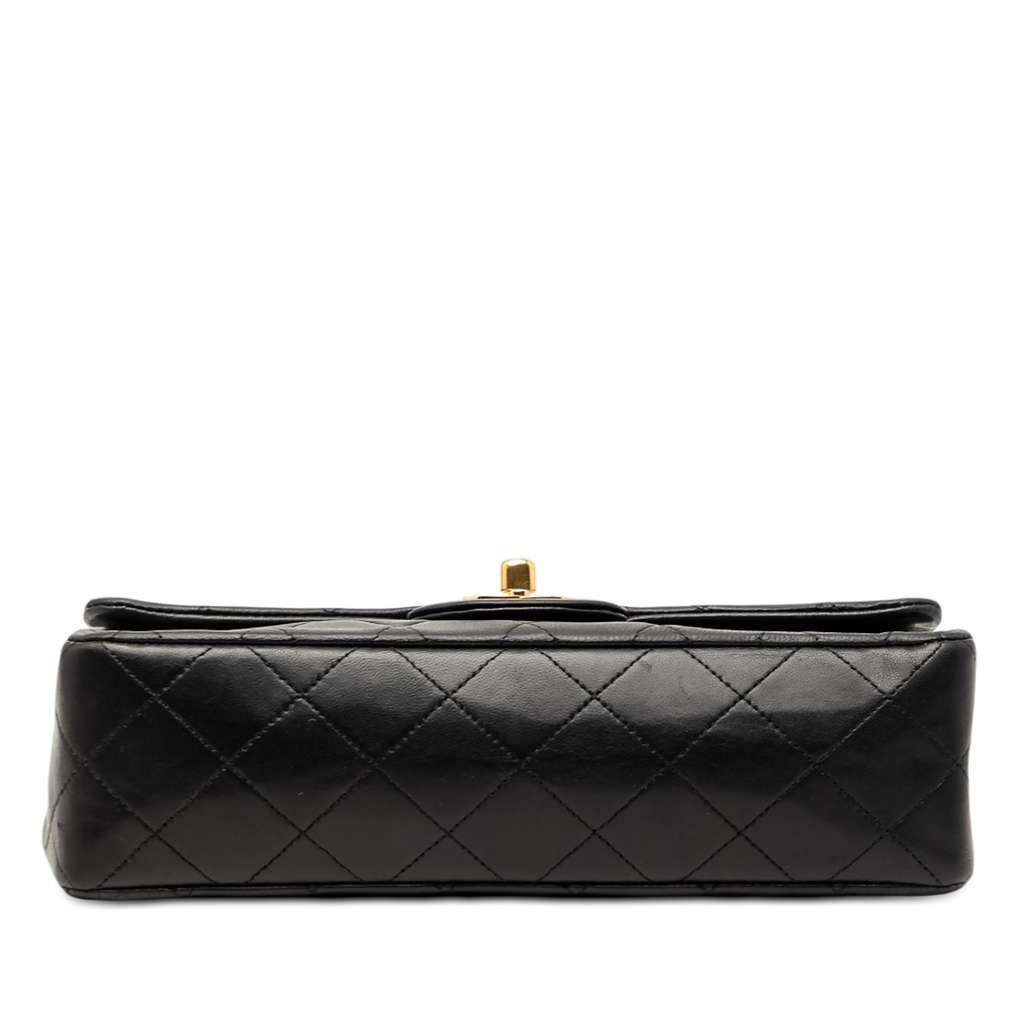 Chanel Small Classic Lambskin Double Flap Black Leather Very good condition - Inside View