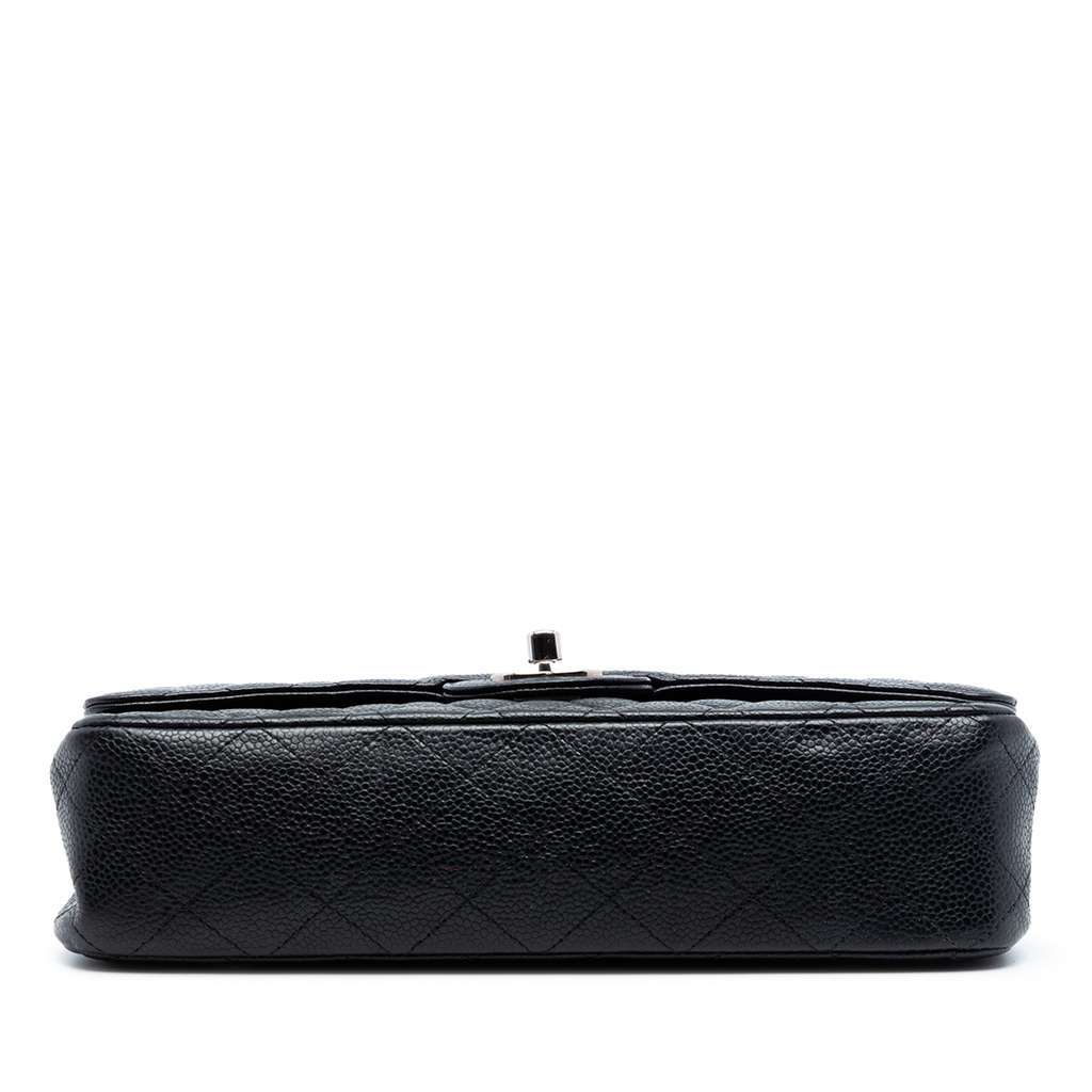 Chanel Medium Classic Caviar Double Flap Black Leather Very good condition - Inside View