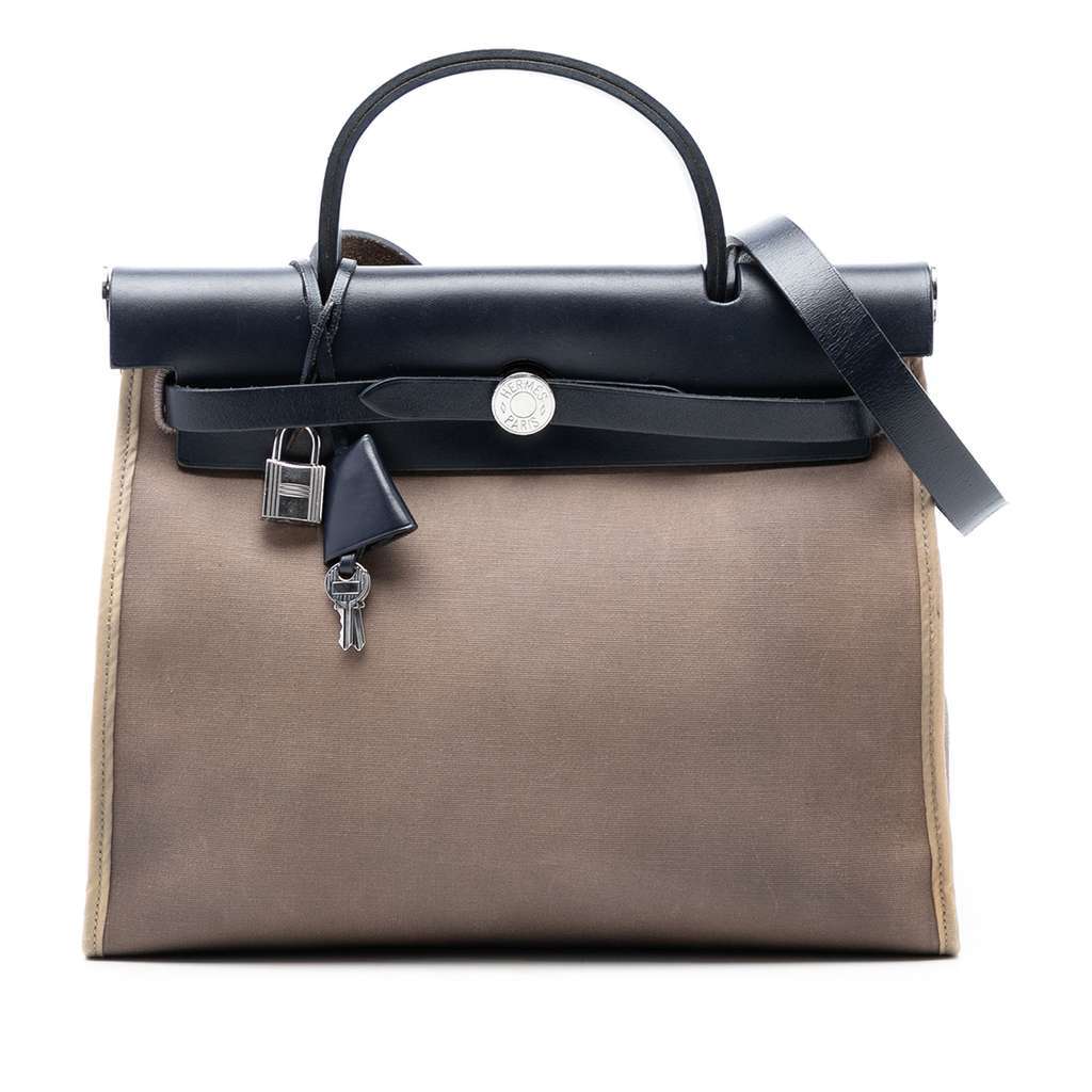 Hermès Toile Herbag Zip 31 Brown Canvas Very good condition - Front View