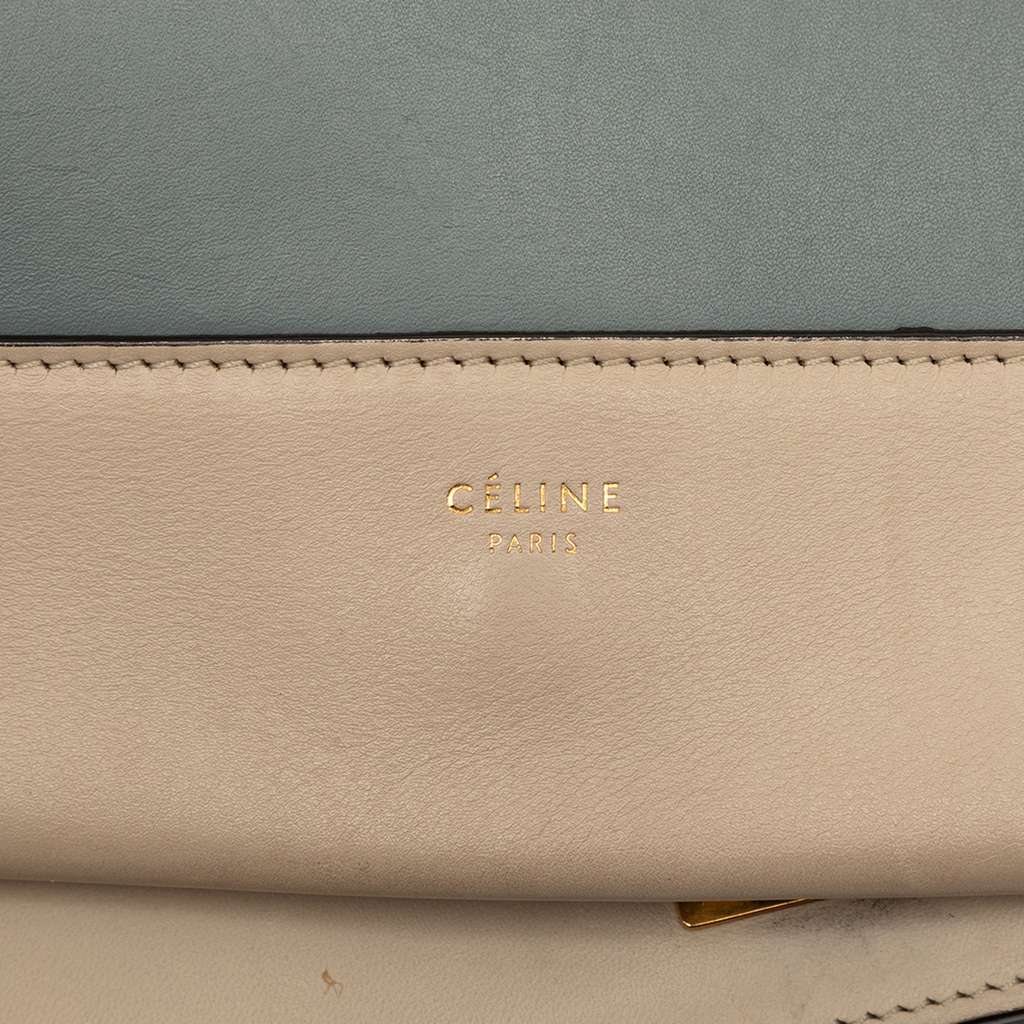 Celine Leather Frame Shoulder Bag Blue Leather Very good condition - Box View