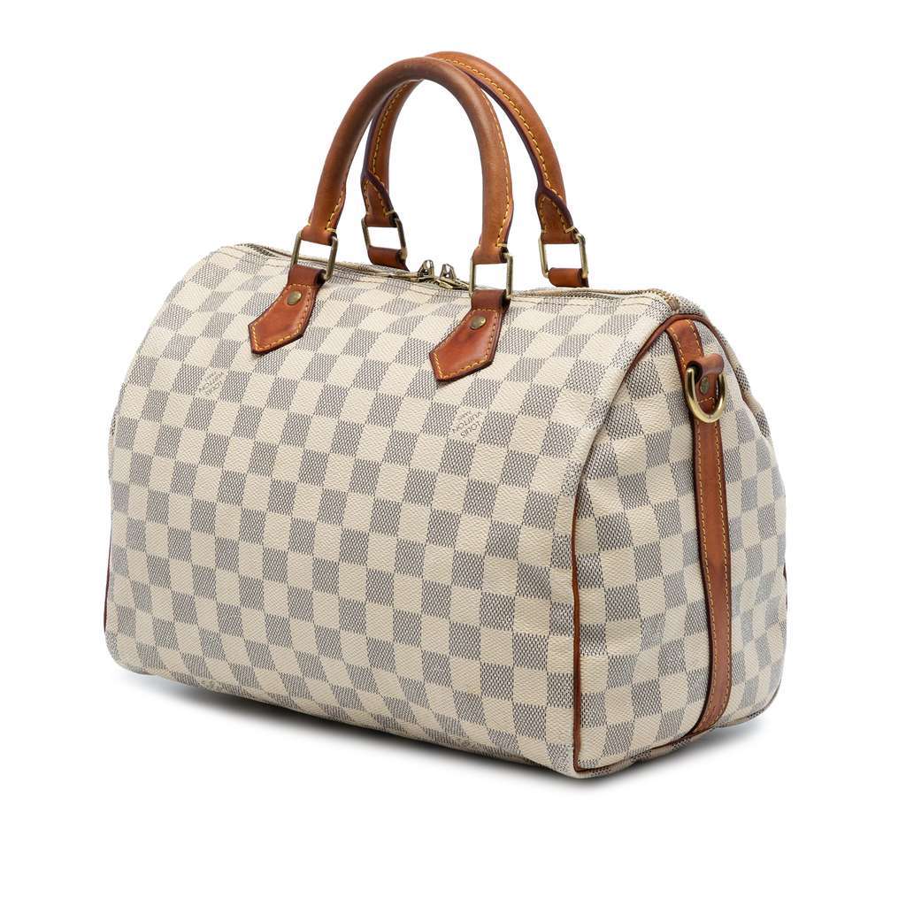 Louis Vuitton Damier Azur Speedy Bandouliere 30 White Very good condition - Back View