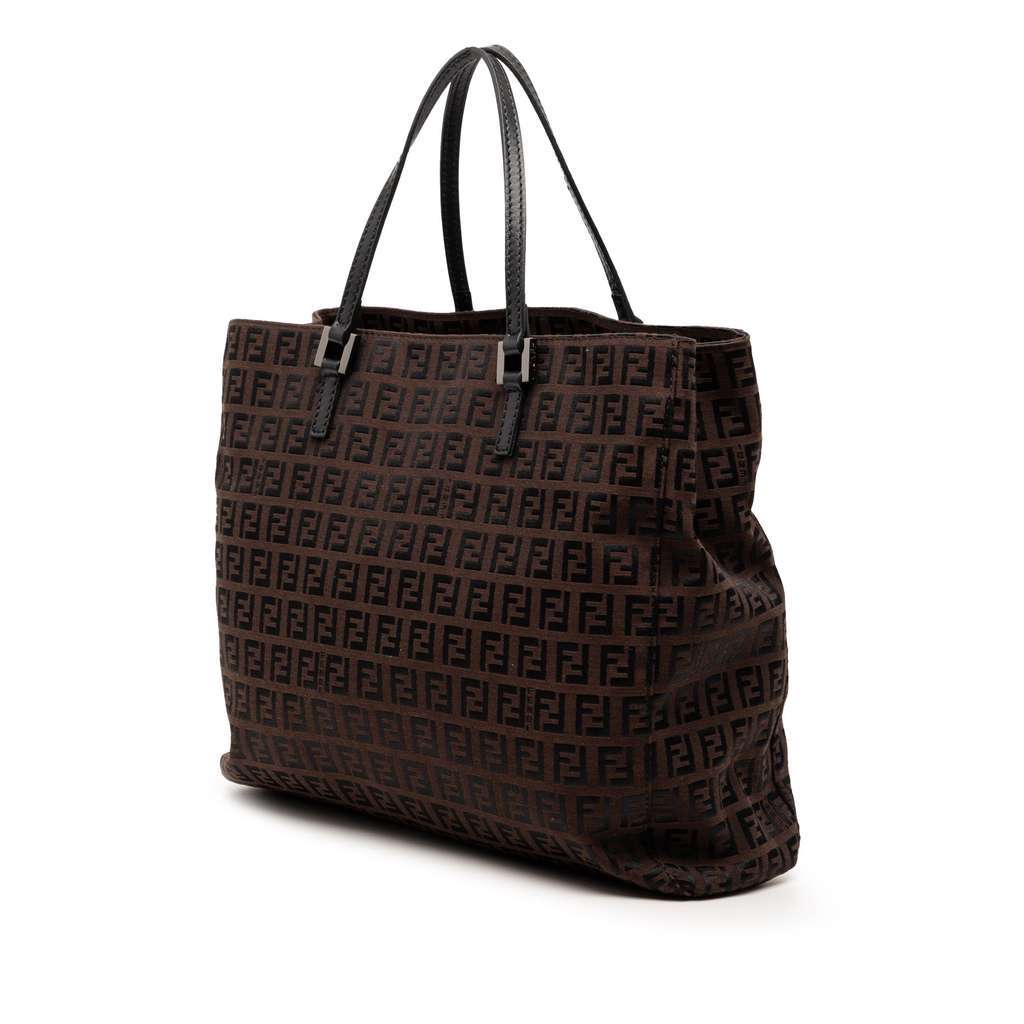 Fendi Zucchino Canvas Tote Brown Canvas Very good condition - Back View