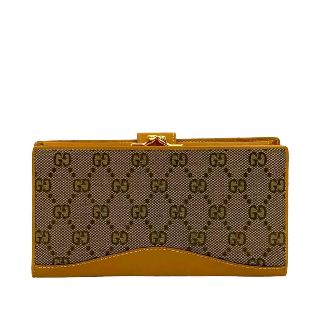 Gucci GG Canvas Long Wallet Beige Very good condition - Back View