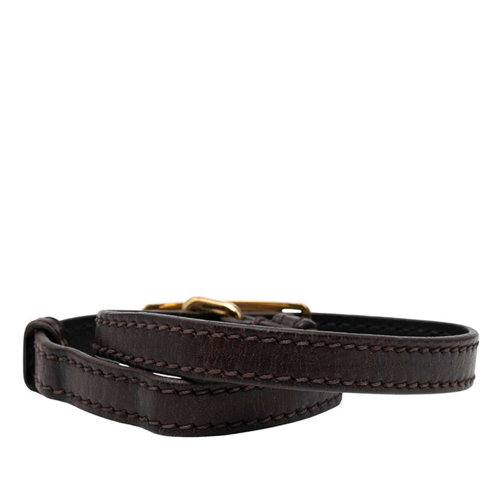 Louis Vuitton Leather Articles de Voyage Sign It Bracelet Brown Leather Very good condition - Inside View
