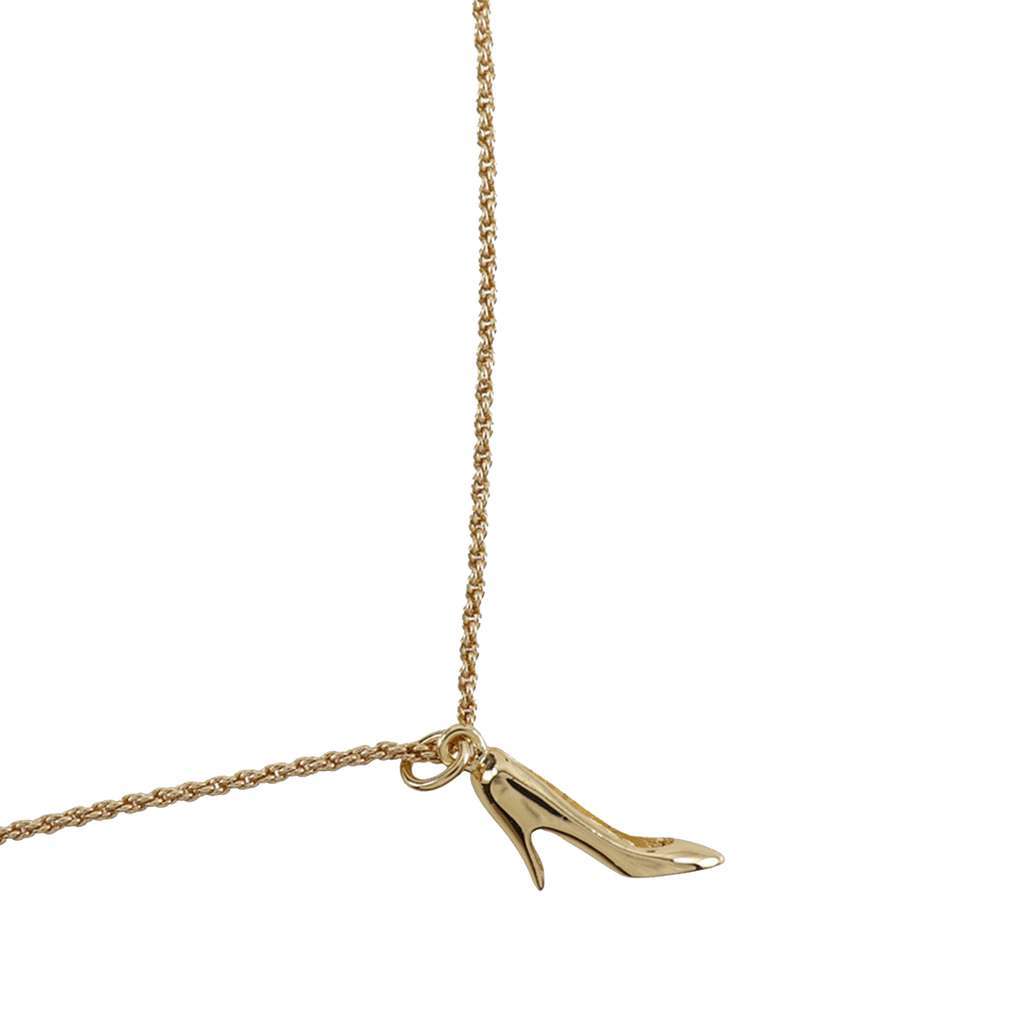 Dior Gold Plated Pump Heel Pendant Necklace Gold Metal Very good condition - Back View