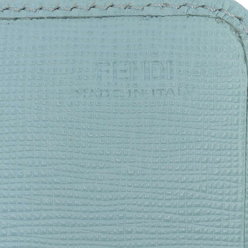 Fendi Leather Flowerland Continental Long Wallet Blue Leather Very good condition - Box View