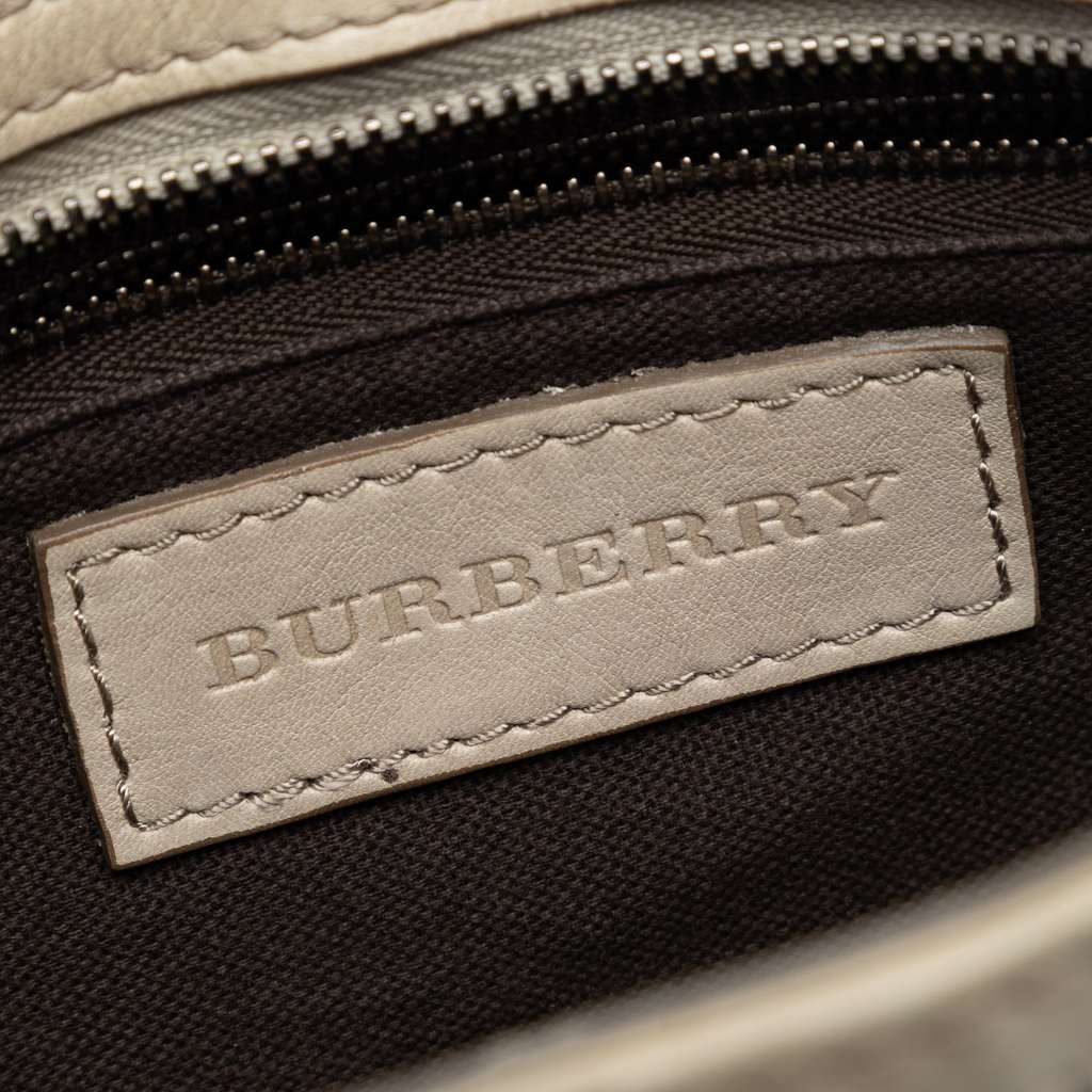 Burberry Smoke Check Coated Canvas Shoulder Bag Beige Very good condition - Box View