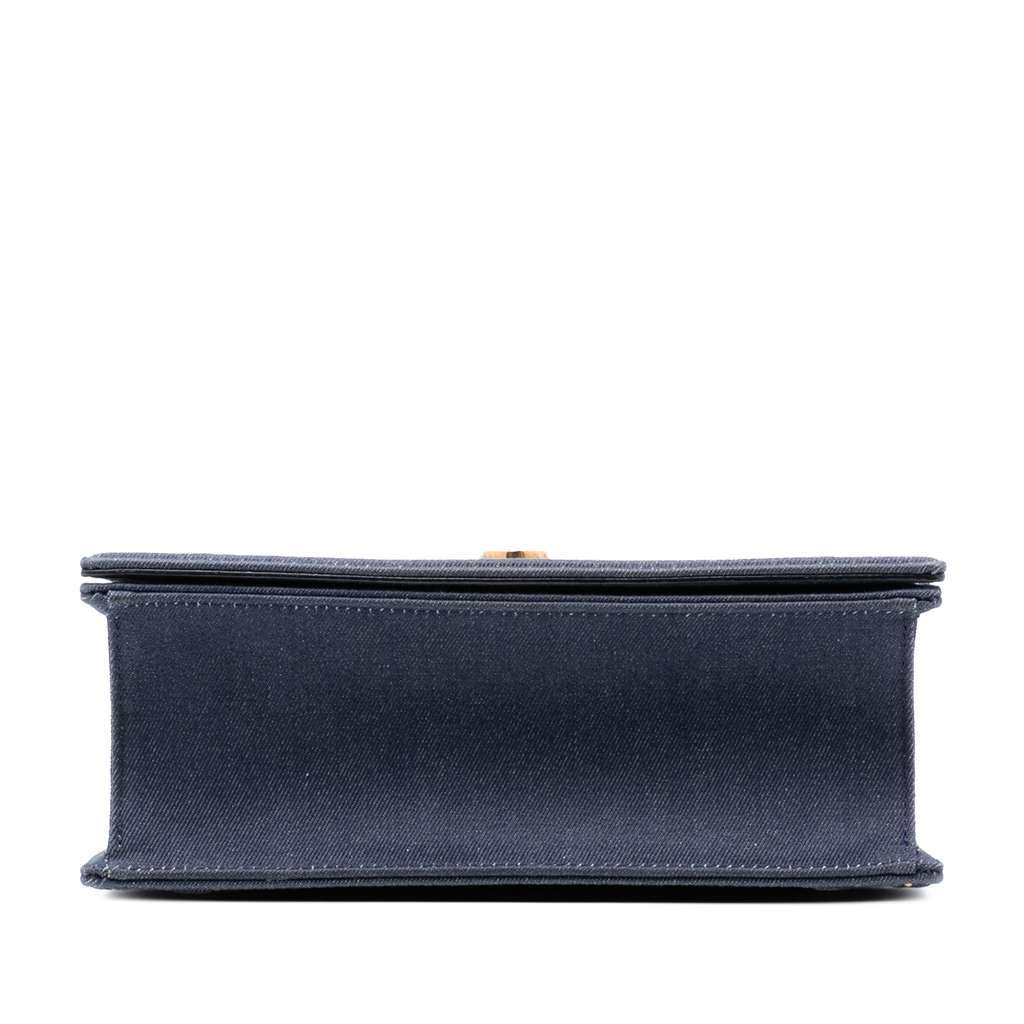 Dior Medium Studded Denim Diorama Flap Blue Denim Very good condition - Inside View