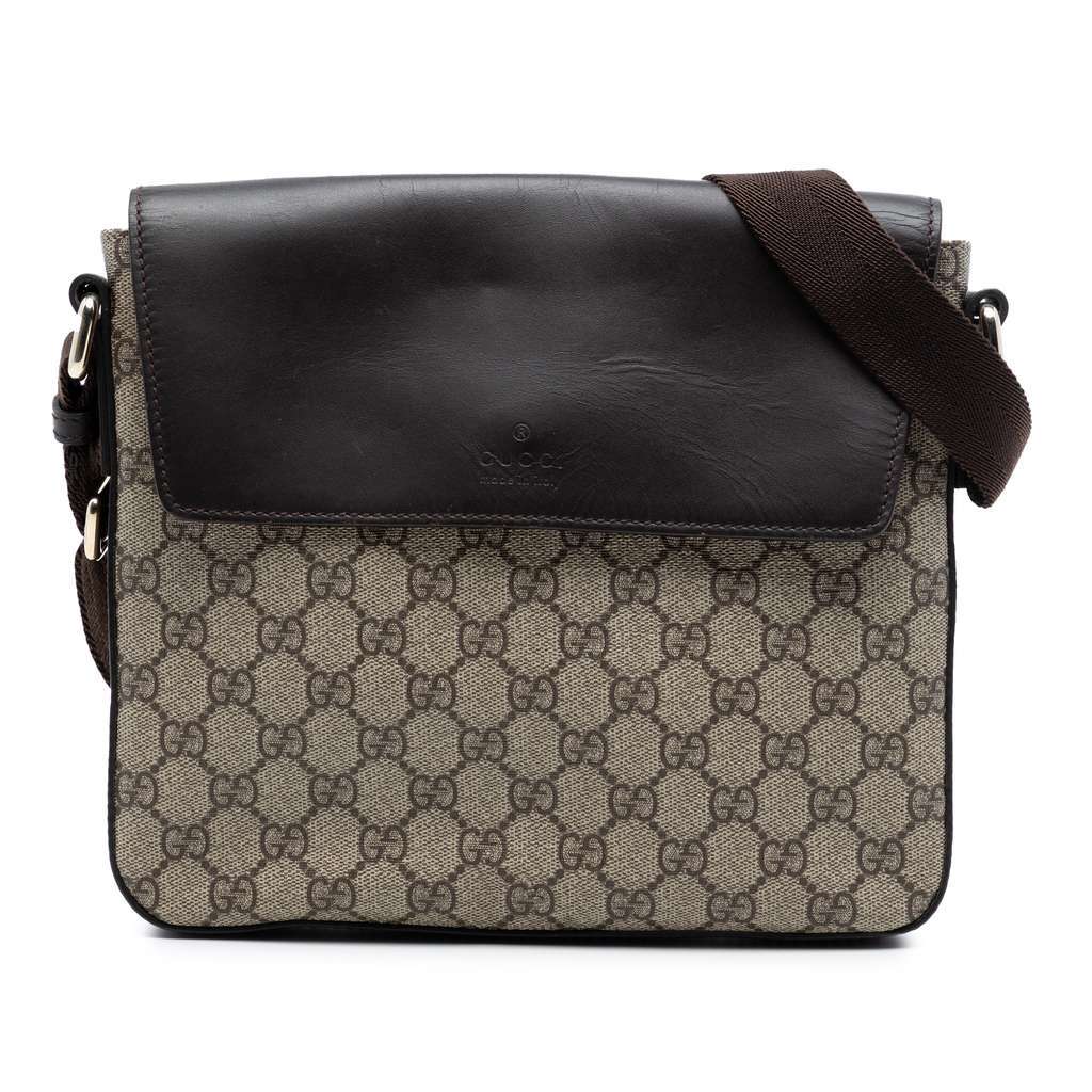 Gucci GG Supreme Messenger Bag Beige Very good condition - Front View
