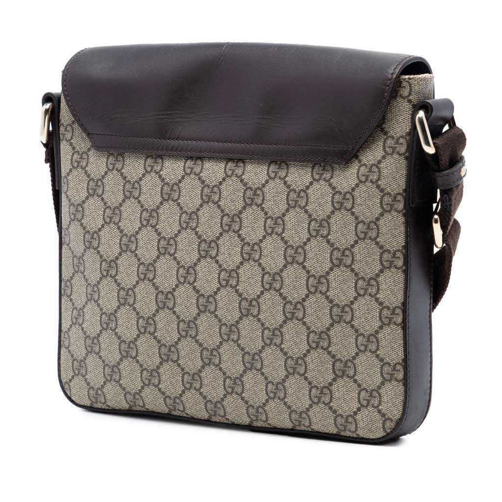 Gucci GG Supreme Messenger Bag Beige Very good condition - Back View