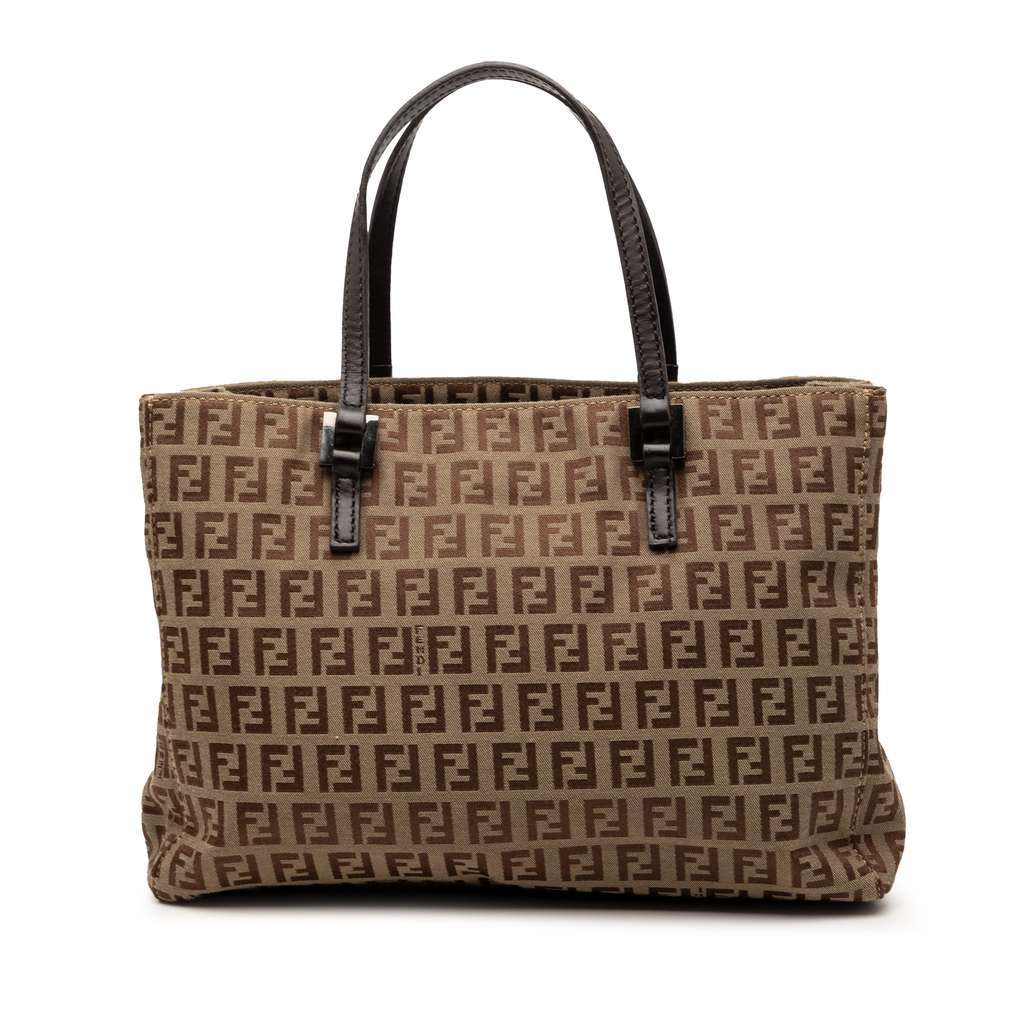 Fendi Zucchino Canvas Tote Brown Canvas Very good condition - Front View