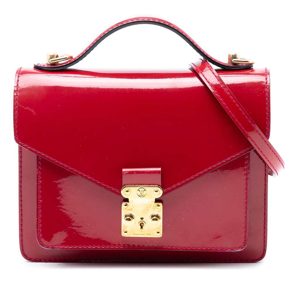 Louis Vuitton Vernis Monceau BB Red Leather Very good - Front View