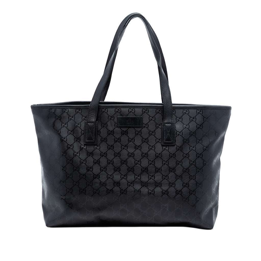 Gucci Medium GG Imprime Tote Black Canvas Very good condition - Front View