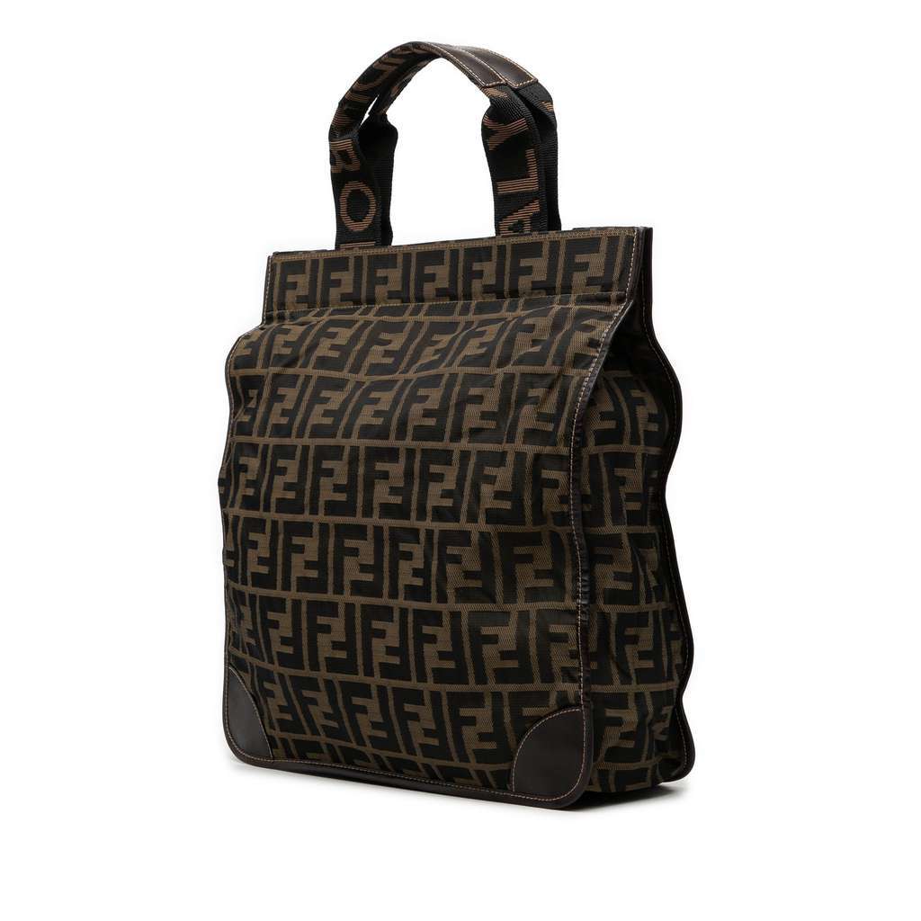 Fendi Zucca Canvas Shopping Tote Brown Canvas Good condition - Back View