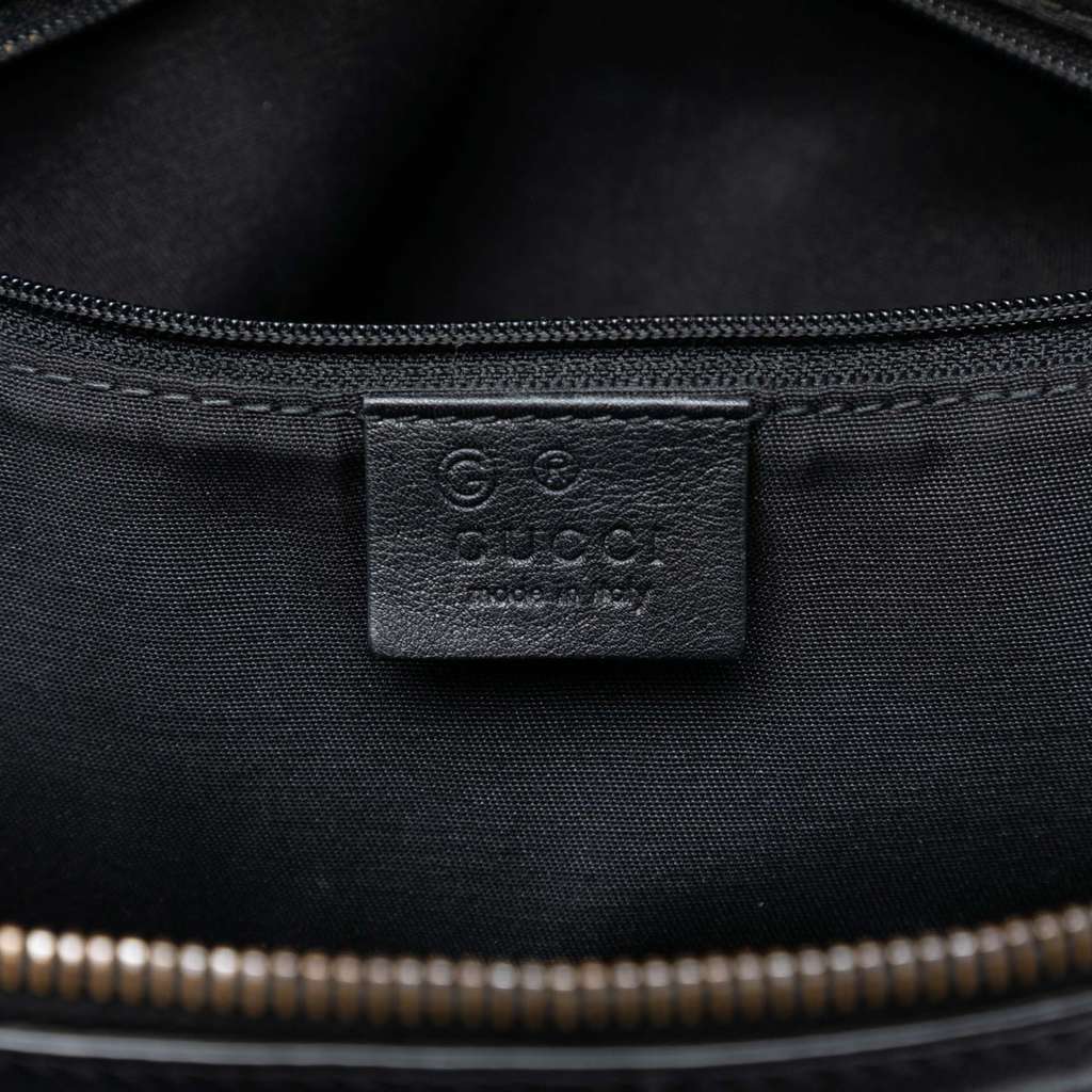 Gucci Medium Guccissima Dome Satchel Black Leather Very good condition - Box View