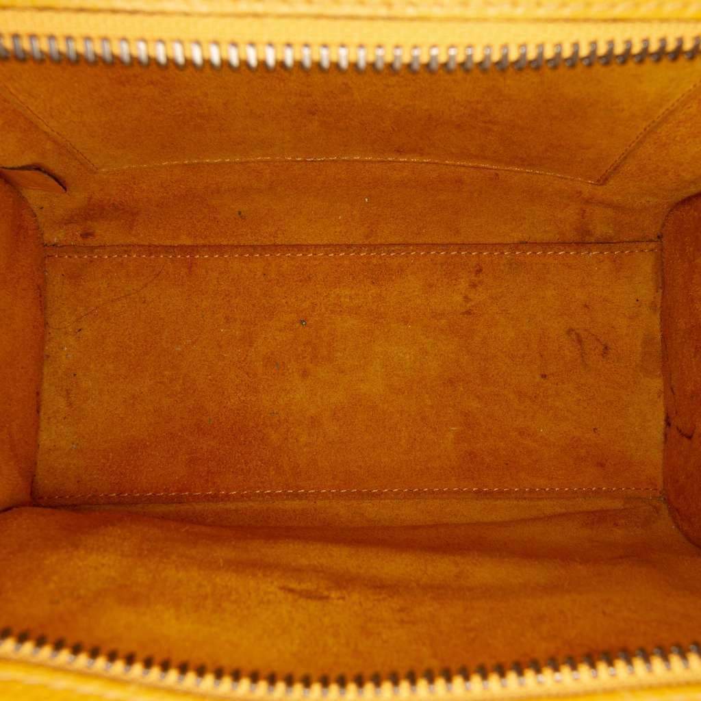 Celine Nano Leather Luggage Tote Yellow Leather Good condition - Model View