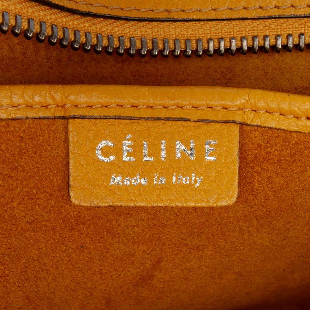 Celine Nano Leather Luggage Tote Yellow Leather Good condition - Box View