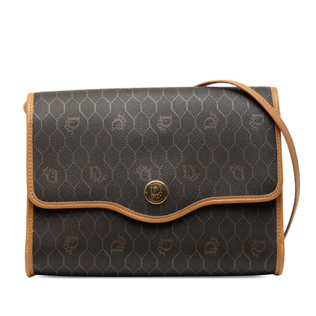 Dior Honeycomb Coated Canvas Crossbody Black Canvas Good condition - Front View