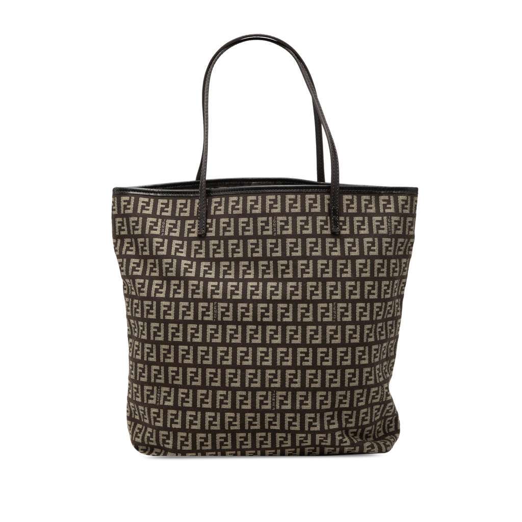 Fendi Zucchino Canvas Tote Brown Canvas Good condition - Front View