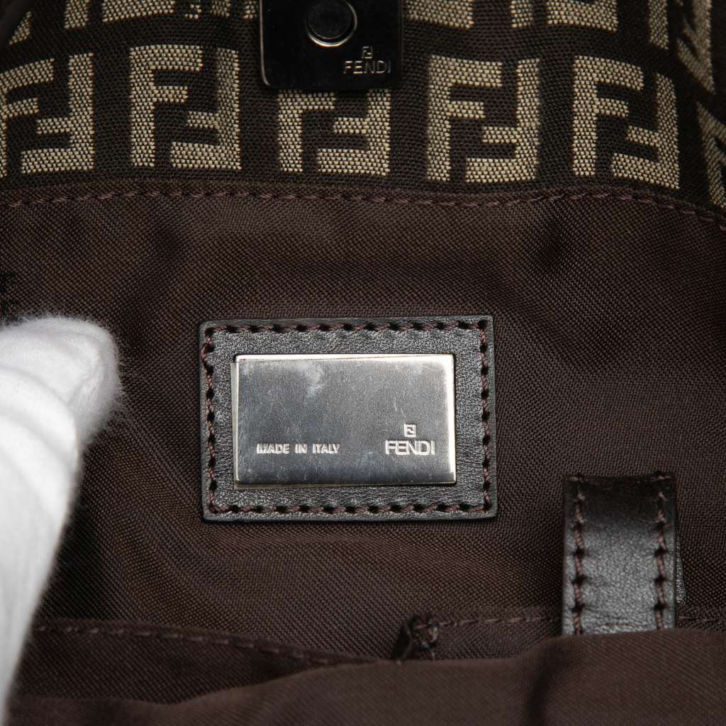 Fendi Zucchino Canvas Tote Brown Canvas Good condition - Box View